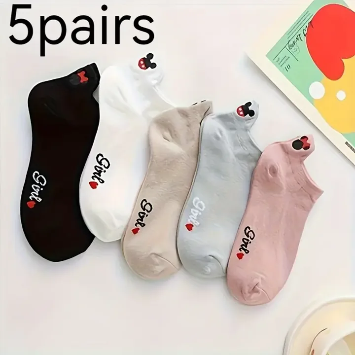 Juego de Calcetines Mickey y Minnie Mouse