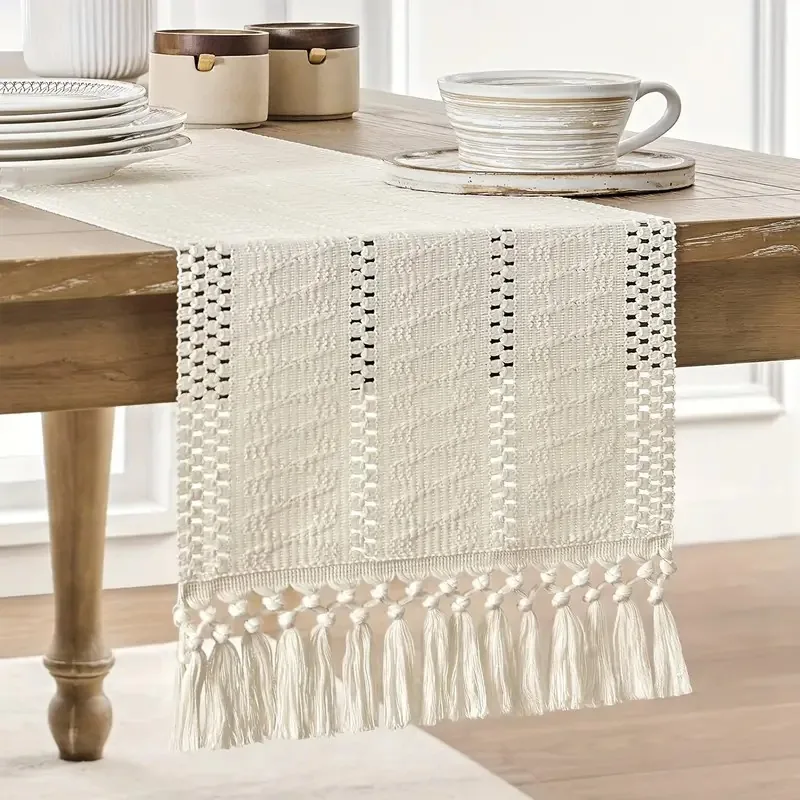 Camino de mesa estilo macramé A