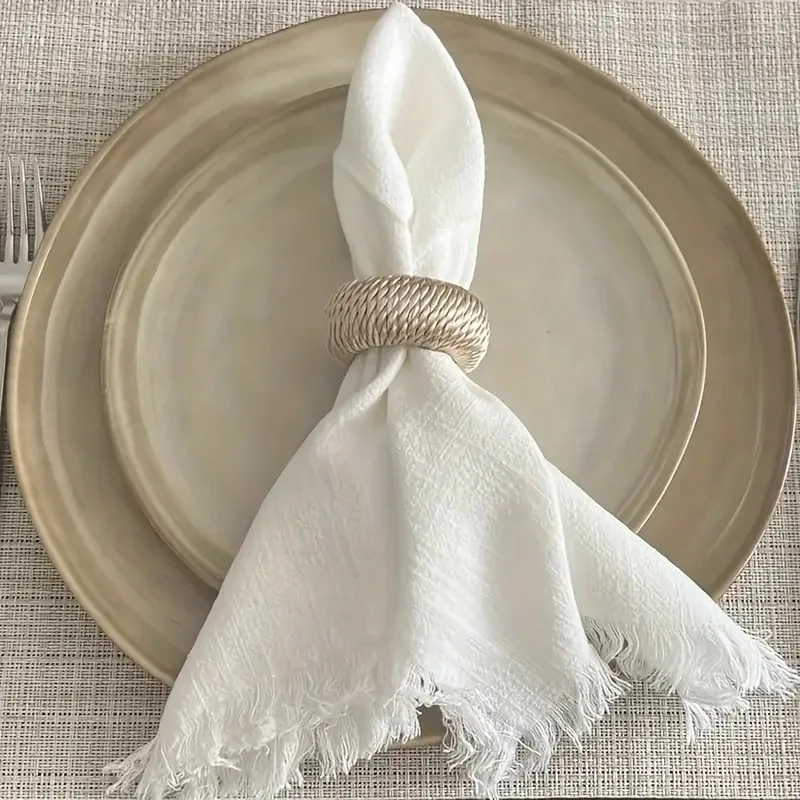 Juego de servilletas de tela blancos