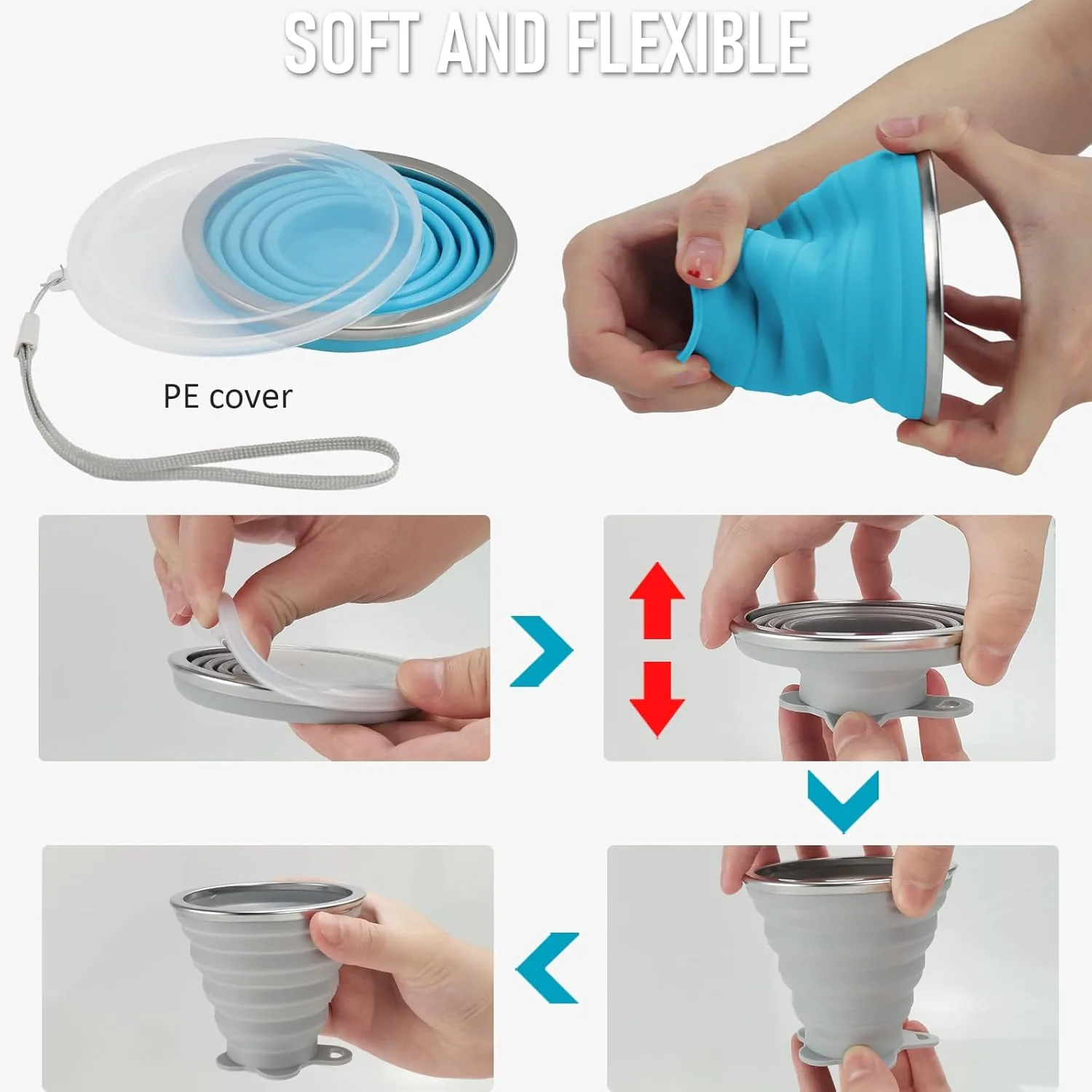 Juego de vasos portátiles