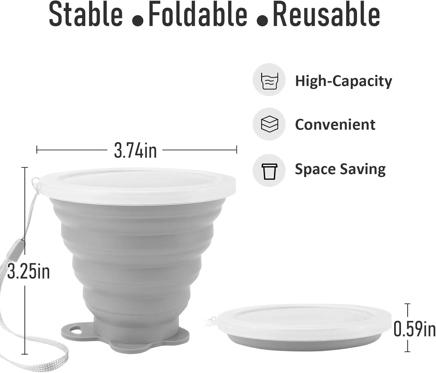 Juego de vasos portátiles