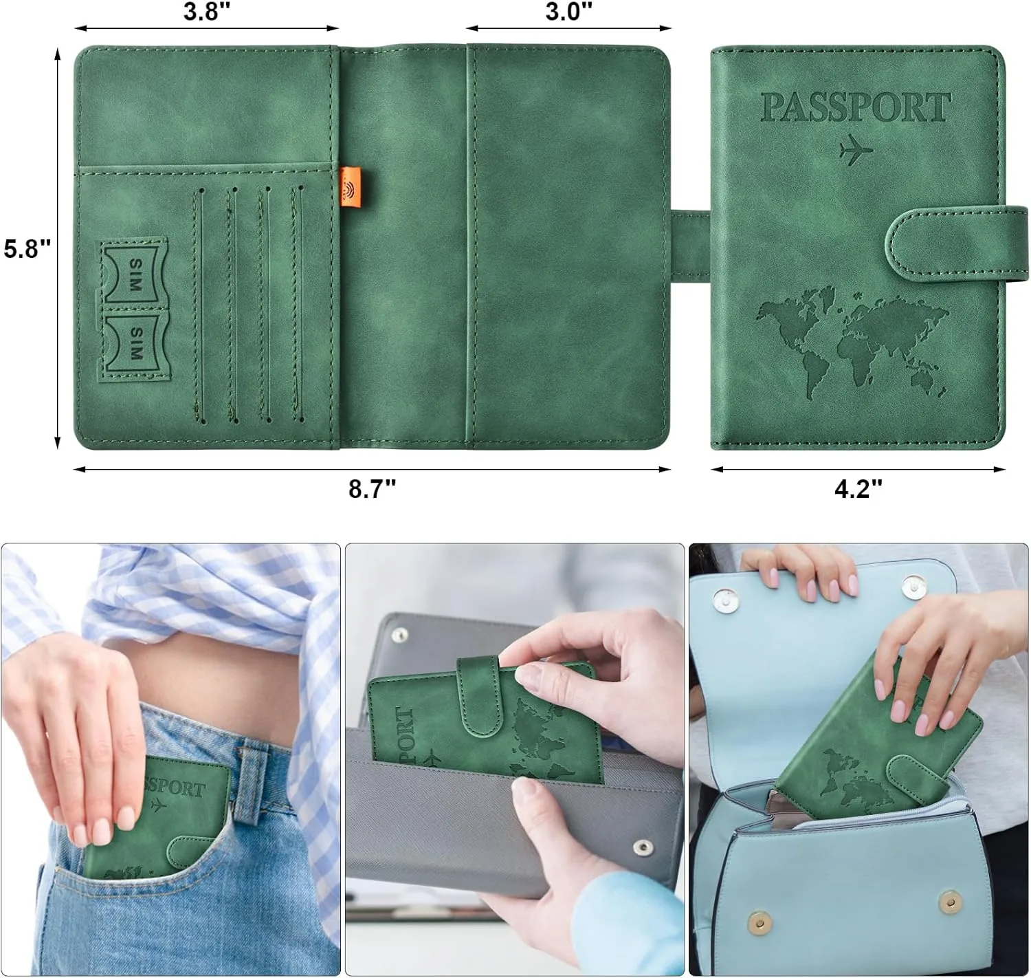 Porta pasaporte Multifuncional RFID